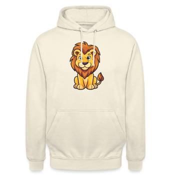 Petit Lion pour les enfants - Sweat-shirt à capuche unisexe - vanille - Devant - Alina (178cm) & Michal (187cm)