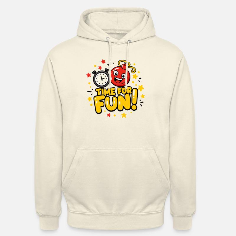 C’EST L’HEURE DE S’AMUSER - Sweat-shirt à capuche unisexe - vanille