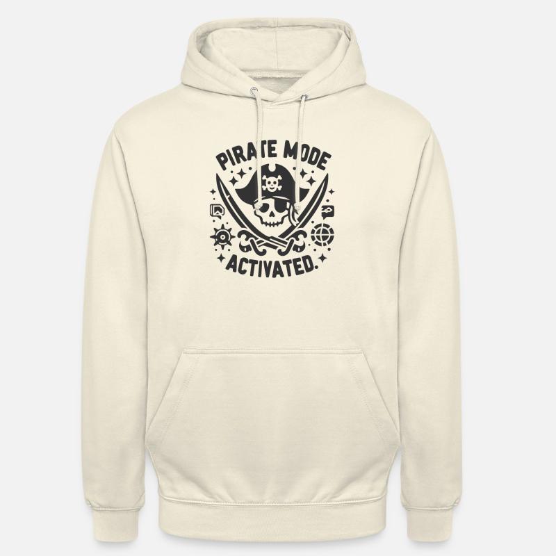 Mode pirate activé - Sweat-shirt à capuche unisexe - vanille