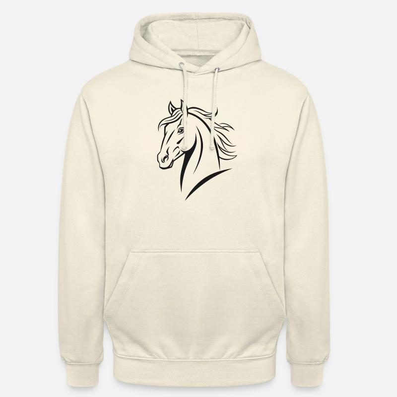 Cheval Équitation Équitation - Sweat-shirt à capuche unisexe - vanille