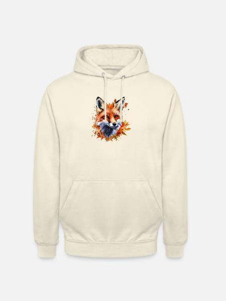 Herbst-Aquarell-Fuchs - Unisex Hoodie - Vanille-Milchshake