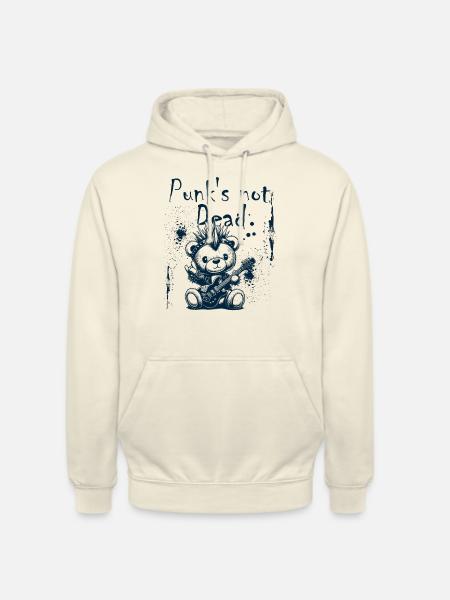 Punk's not Dead Teddy - Unisex Hoodie - Vanille-Milchshake