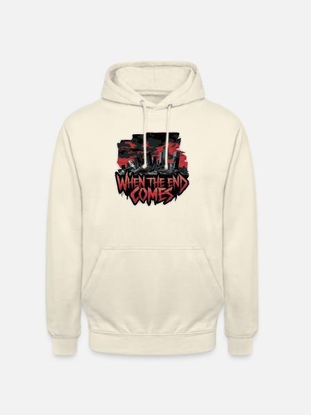 ALS HET EINDE KOMT - Uniseks hoodie - vanille-milchshake