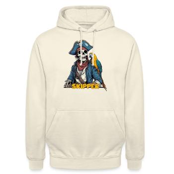 Skipper Pirat - Unisex Hoodie - Vanille-Milchshake - Vorne - Alina (178cm) & Michal (187cm)