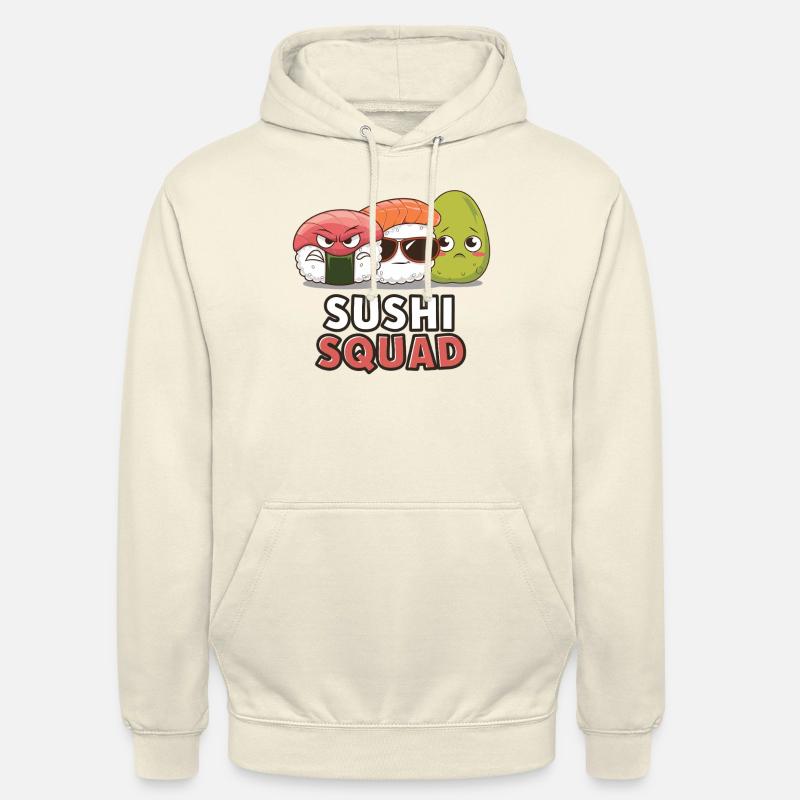 Sushi Squad – Mignon et coquin - Sweat-shirt à capuche unisexe - vanille