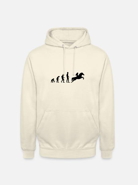 Evolution Pferd Reiten Geschenk - Unisex Hoodie - Vanille-Milchshake