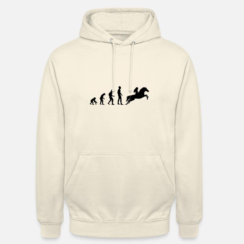 Evolution Pferd Reiten Geschenk - Unisex Hoodie - Vanille-Milchshake