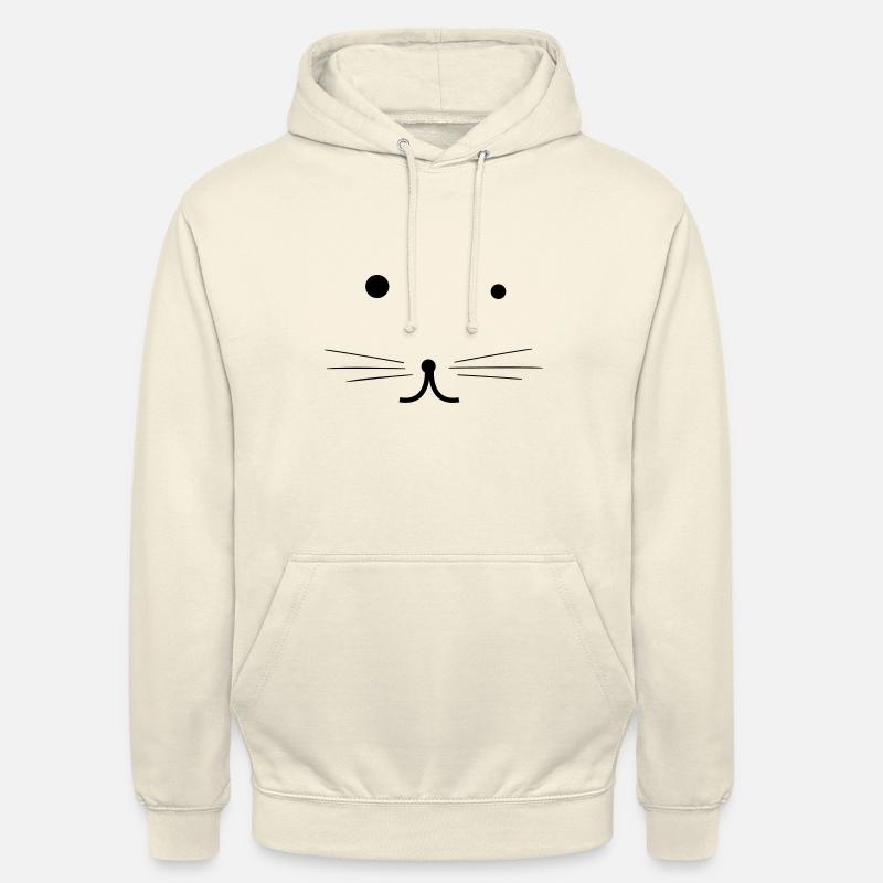 Visage d'animal noir - Sweat-shirt à capuche unisexe - vanille