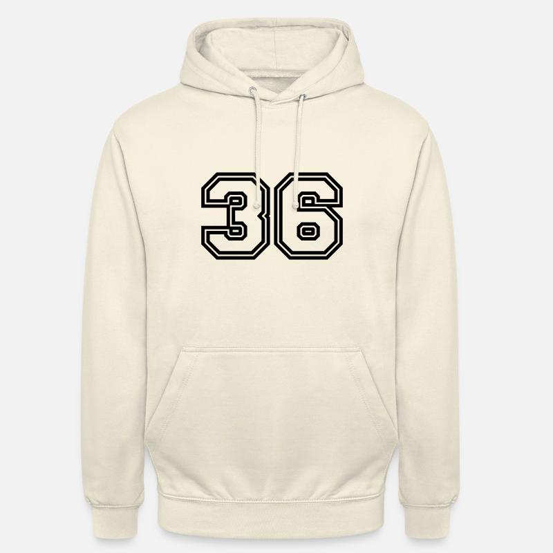 Symbole numérique 36 - Sweat-shirt à capuche unisexe - vanille