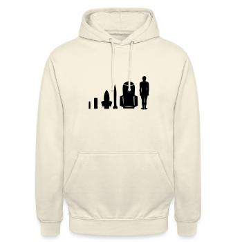 menschliche Bombe - Unisex Hoodie - Vanille-Milchshake - Vorne - Alina (178cm) & Michal (187cm)