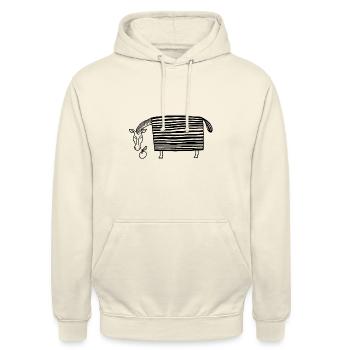 Cheval à la pomme - Sweat-shirt à capuche unisexe - vanille - Devant - Alina (178cm) & Michal (187cm)