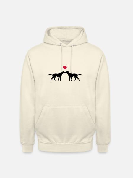 dogs in love - Unisex Hoodie - vanilla