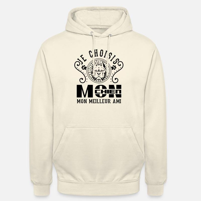 Mon chien mon ami - Sweat-shirt à capuche unisexe - vanille