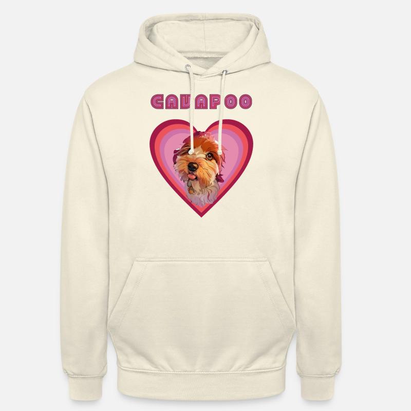 Cavapoo-Herz (Pflaume) - Unisex Hoodie - Vanille-Milchshake