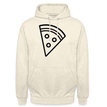 part de pizza - Sweat-shirt à capuche unisexe - vanille - Devant - Alina (178cm) & Michal (187cm)