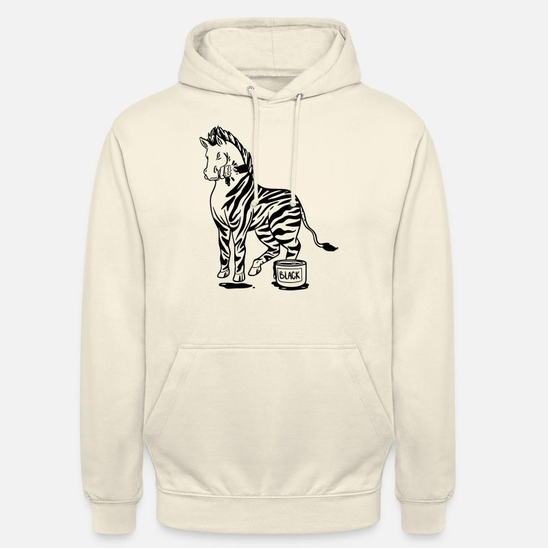 Zebra Schwarze oder Weiße Streifen Lustige Bilder - Unisex Hoodie - Vanille-Milchshake