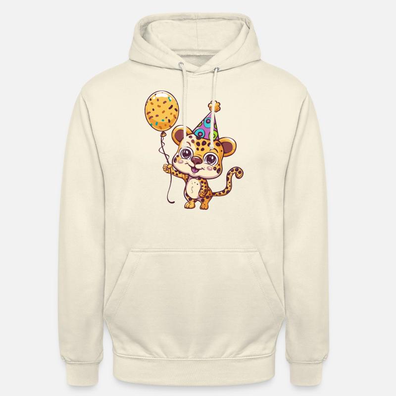 Leopard Birthday Comic Cute - Unisex Hoodie - vanilla