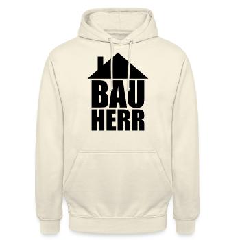 Bauherr Hausbau - Unisex Hoodie - Vanille-Milchshake - Vorne - Alina (178cm) & Michal (187cm)