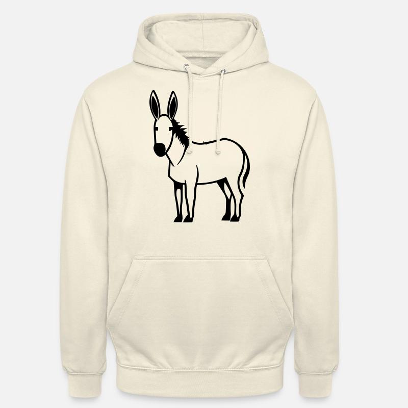âne - Sweat-shirt à capuche unisexe - vanille