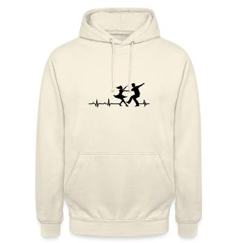 Heartbeat Dance Couple - Unisex Hoodie - vanilla - Front - Alina (178cm) & Michal (187cm)