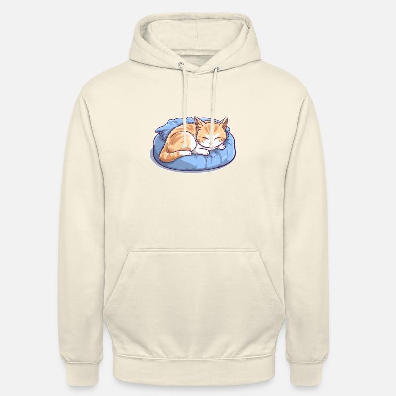 Camicia da notte per dormiglioni e proprietari di gatti - Felpa con cappuccio unisex - milkshake