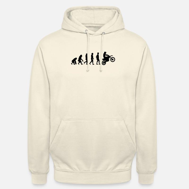 Cadeau motocross Motorcross Evolution - Sweat-shirt à capuche unisexe - vanille