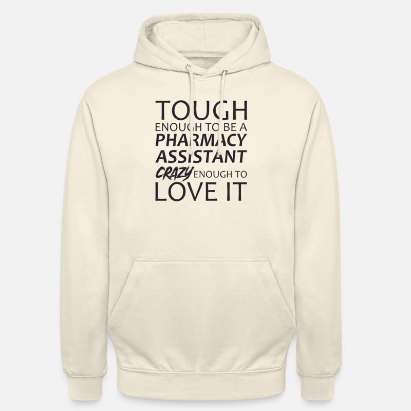 Assistante en pharmacie Crazy - Sweat-shirt à capuche unisexe - vanille