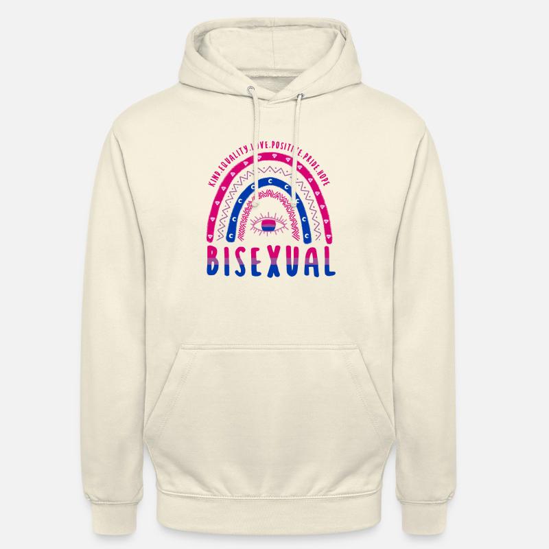 Boho Regenbogen LGBT Spruch Bisexuell - Unisex Hoodie - Vanille-Milchshake