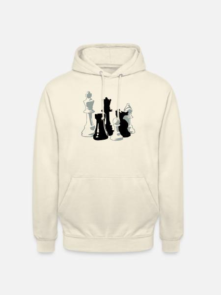 échecs - Sweat-shirt à capuche unisexe - vanille