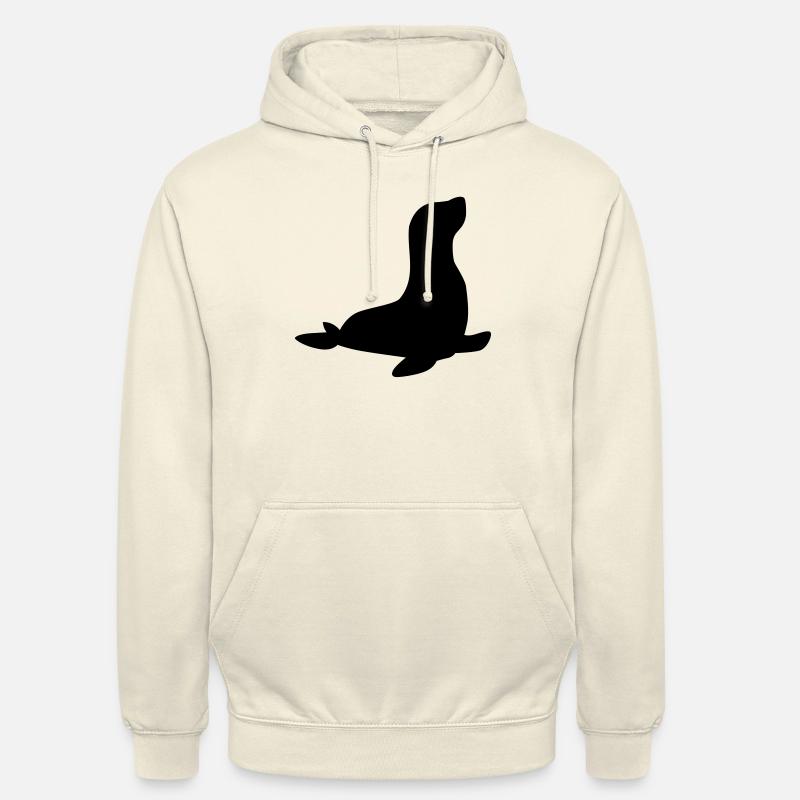 Lion de mer Phoque - Sweat-shirt à capuche unisexe - vanille