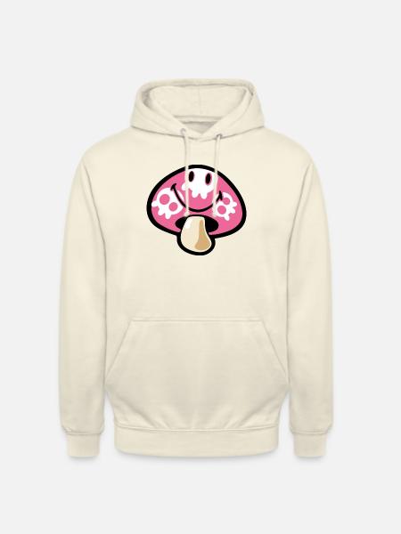 Hymiö Kawaii Vaaleanpunainen sieni - Unisex-huppari - vaniljapirtelö