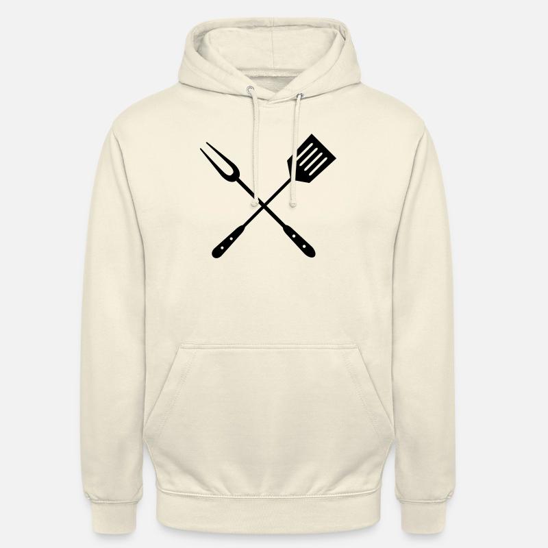 Ustensiles de barbecue - Sweat-shirt à capuche unisexe - vanille