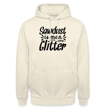 37 LA SCIURE DE BOIS EST DES PAILLETTES D’HOMME - Sweat-shirt à capuche unisexe - vanille - Devant - Alina (178cm) & Michal (187cm)
