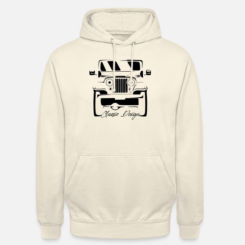 4X4 CLASSIQUE AMERICAIN - SILHOUETTE - Sweat-shirt à capuche unisexe - vanille