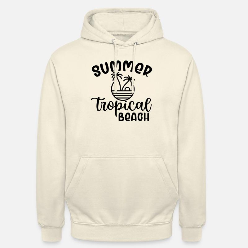 6 Plage tropicale d’été - Sweat-shirt à capuche unisexe - vanille
