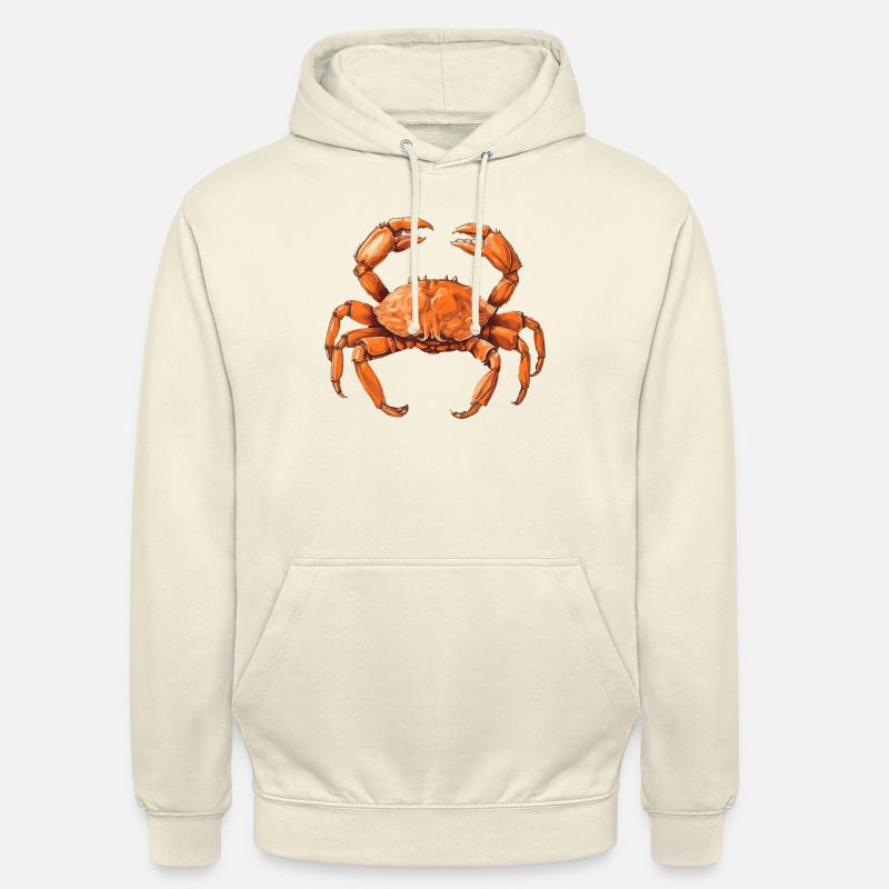 Le crabe - Sweat-shirt à capuche unisexe - vanille