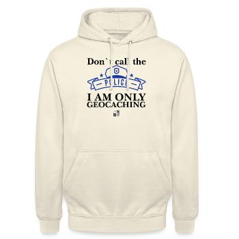 Ruf nicht die Polizei ich mach nur Geocaching - Unisex Hoodie - Vanille-Milchshake - Vorne - Alina (178cm) & Michal (187cm)