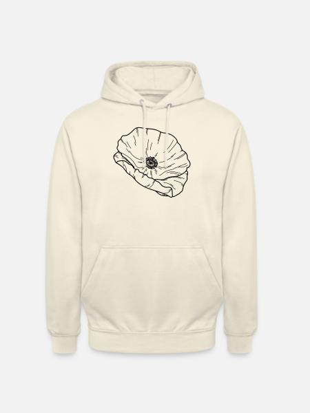 Mohn Blume Blüte - Unisex Hoodie - Vanille-Milchshake