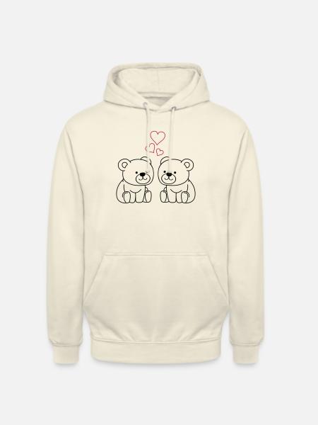 Teddy Bear Love - Unisex Hoodie - vanilla