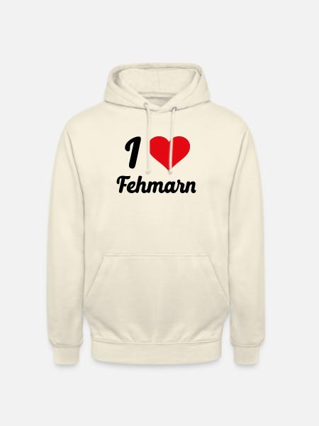 I Love Fehmarn - Unisex Hoodie - Vanille-Milchshake