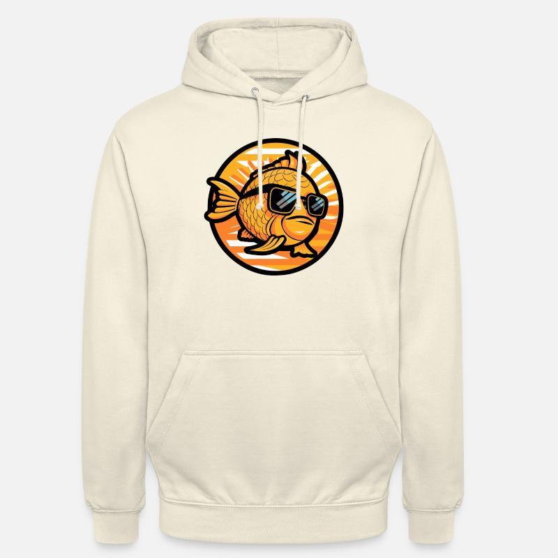Poisson rouge Bande dessinée Cool - Sweat-shirt à capuche unisexe - vanille