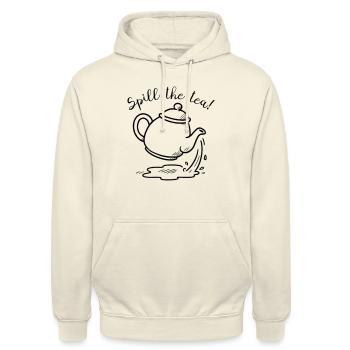 Renversez le doodle de thé - Sweat-shirt à capuche unisexe - vanille - Devant - Alina (178cm) & Michal (187cm)