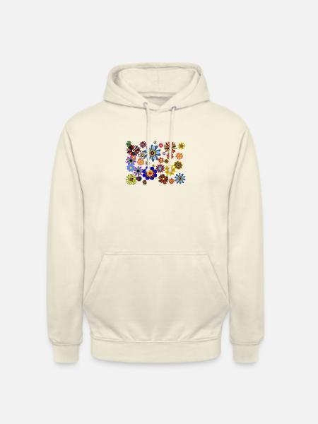 Flower Power Blumen - Unisex Hoodie - Vanille-Milchshake