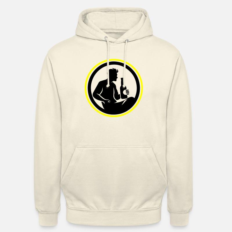 Bouteille de bière buvant Silhouette - Sweat-shirt à capuche unisexe - vanille