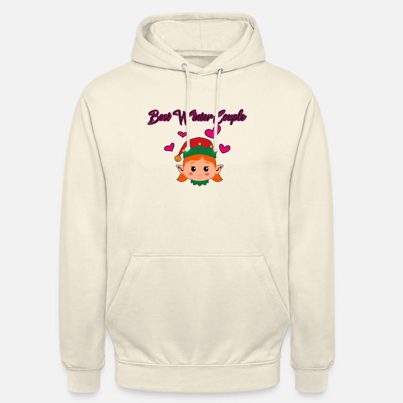 Couple d’hiver - Sweat-shirt à capuche unisexe - vanille