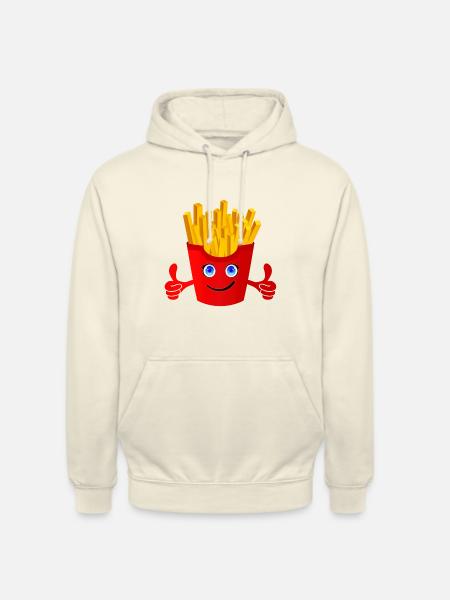 Happy Fries (Thumbs up) - Unisex Hoodie - vanilla