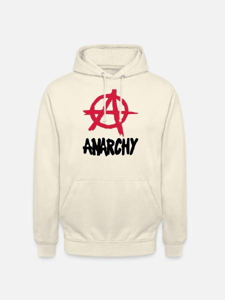 Anarchy__V002 - Sweat-shirt à capuche unisexe - vanille