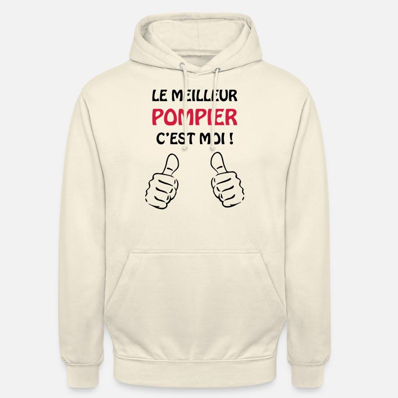 Pompier / Feu / Sécurité / Pompière / Urgences - Sweat-shirt à capuche unisexe - vanille