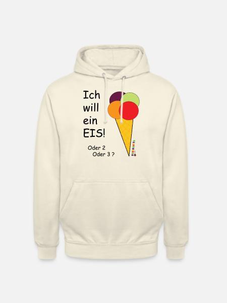 ich will ein eis - Unisex Hoodie - Vanille-Milchshake
