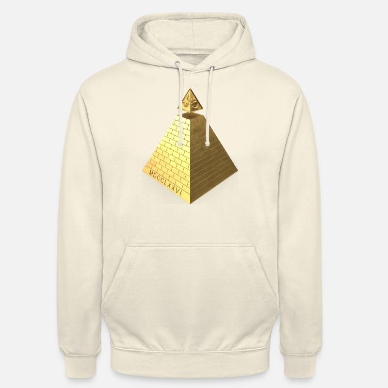 Illuminati Pyramid Gold 3D - Unisex Hoodie - Vanille-Milchshake